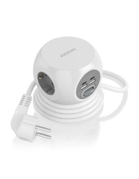REGLETA 3 SALIDAS AISENS SOBREMESA 2XUSB-C 2XUSB-A 1.4M BLANCO ASPS-2A2C04-W