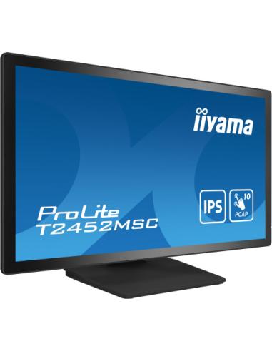 MONITOR IIYAMA 24" TACTIL CAPACITIVO T2452MSC-B1, IPS, 14 MS, HDMI, USB, DISPLAYPORT, ALT, REG INCL 90º, VESA 100 x 100