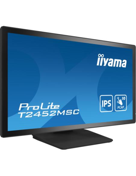 MONITOR IIYAMA 24" TACTIL CAPACITIVO T2452MSC-B1, IPS, 14 MS, HDMI, USB, DISPLAYPORT, ALT, REG INCL 90º, VESA 100 x 100