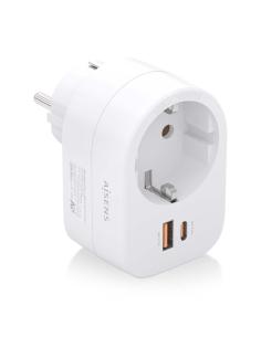 REGLETA 1 TOMAUSB-C 20W PD3.0USB-A 20W QC3.0 PARED BLANCO AISENS ASPS-1A1C06-W