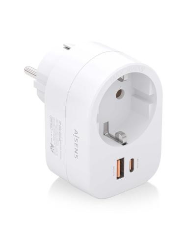REGLETA 1 TOMAUSB-C 20W PD3.0USB-A 20W QC3.0 PARED BLANCO AISENS ASPS-1A1C06-W