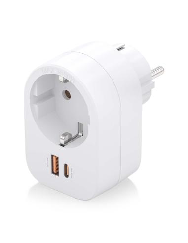 REGLETA 1 TOMAUSB-C 20W PD3.0USB-A 20W QC3.0 PARED BLANCO AISENS ASPS-1A1C06-W