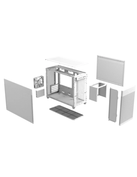 ASUS AP201 PRIME CASE TG WHITE Mini Tower Blanco