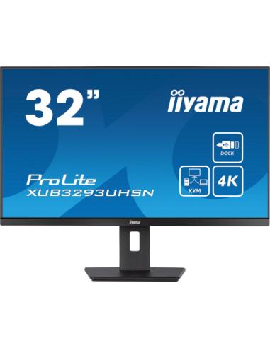 MONITOR IIYAMA 32" XUB3293UHSN-B5, IPS, 60HZ, 4 MS, HDMI, USB, USB-C, DISPLAYPORT, ALT, REG ALT, GIRO, INCL