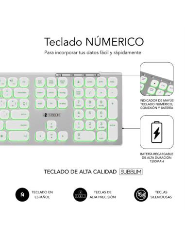 SUBBLIM Teclado Bluetooth/2.4G Master iluminado Ext P/B