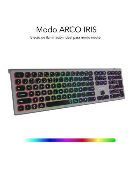 SUBBLIM Teclado Bluetooth/2.4G Master iluminado Ext G/N