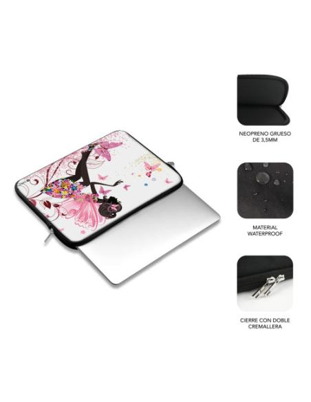 SUBBLIM Funda Ordenador Neopreno Trendy Sleeve Neo Hada 15,6"