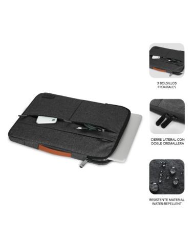 SUBBLIM Funda Air Padding 360 Sleeve 13,3-14" Dark Grey
