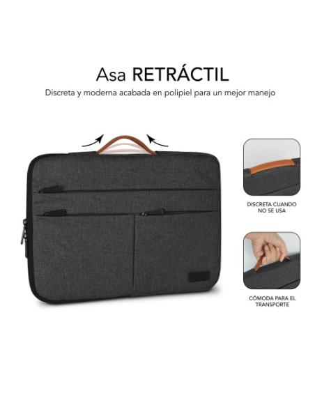SUBBLIM Funda Air Padding 360 Sleeve 13,3-14" Dark Grey