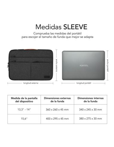 SUBBLIM Funda Air Padding 360 Sleeve 13,3-14" Dark Grey