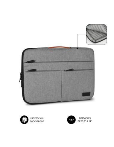 SUBBLIM Funda Air Padding 360 Sleeve 13,3-14" Light Grey