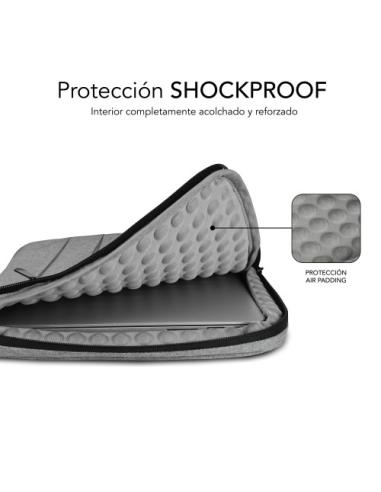 SUBBLIM Funda Air Padding 360 Sleeve 13,3-14" Light Grey