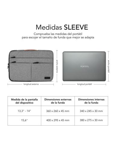 SUBBLIM Funda Air Padding 360 Sleeve 13,3-14" Light Grey