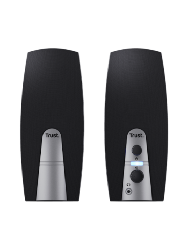 Trust 24660 conjunto de altavoces 5 W Negro, Metálico 2.0 canales