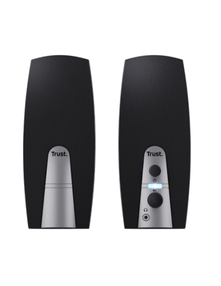 Trust 24660 conjunto de altavoces 5 W Negro, Metálico 2.0 canales