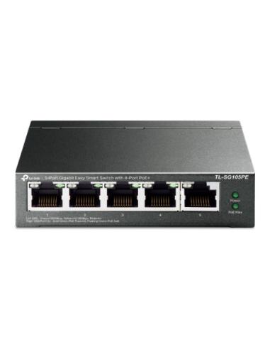 TP-Link TL-SG105PE switch Gestionado L2 Gigabit Ethernet (10/100/1000) Energía sobre Ethernet (PoE) Negro