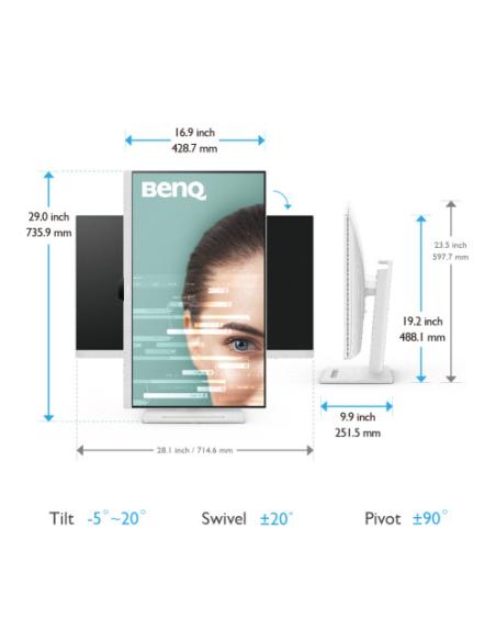 BENQ MONITOR GW3290QT (9H.LLHLA.TBE) (Q1'23) 31.5” IPS 2K QHD USB-C EYE-CARE, ALTAVOCES Y MICRÓFONO CON CANCELACION DE RUIDOS, R