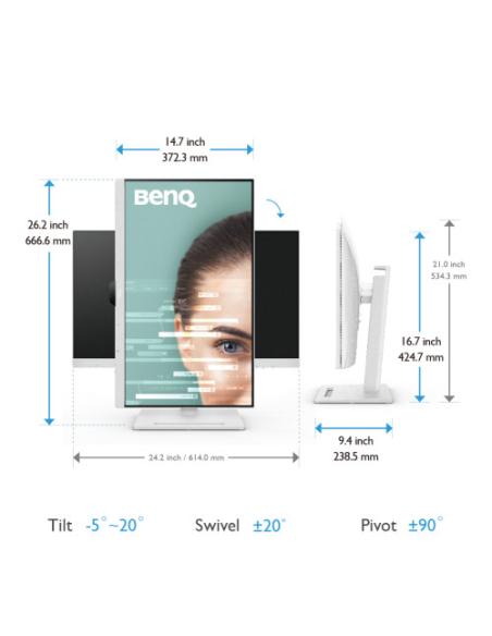 BENQ MONITOR GW2790QT (9H.LLGLA.TBE) (Q1'23) 27” IPS 2K QHD USB-C EYE-CARE, ALTAVOCES Y MICRÓFONO CON CANCELACION DE RUIDOS, REG