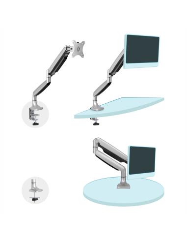 SOPORTE DE MESA MONITORTV GIRA INCLIN 1 BRAZO 13-32 PLATA TOOQ DB3032TNR-S