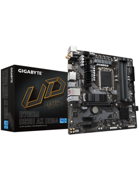 Gigabyte B760M DS3H AX DDR4 placa base Intel B760 Express LGA 1700 micro ATX