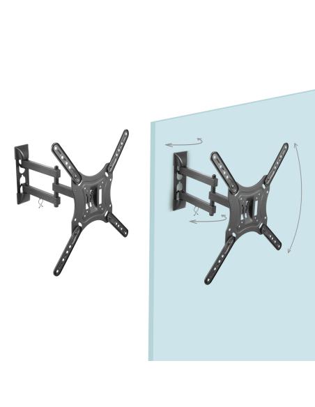 SOPORTE MONITORTV 23-55 GIRAINCLI 3PIVO NEGRO TOOQ LP6055TN-B