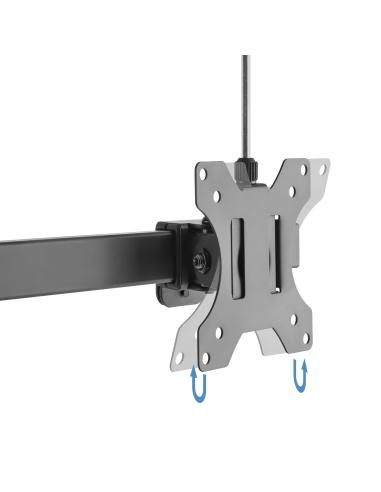 SOPORTE DE MESA MONITORTV GIRA INCLIN 2 BRAZOS 17-27 NEGRO TOOQ DB1727TN-B