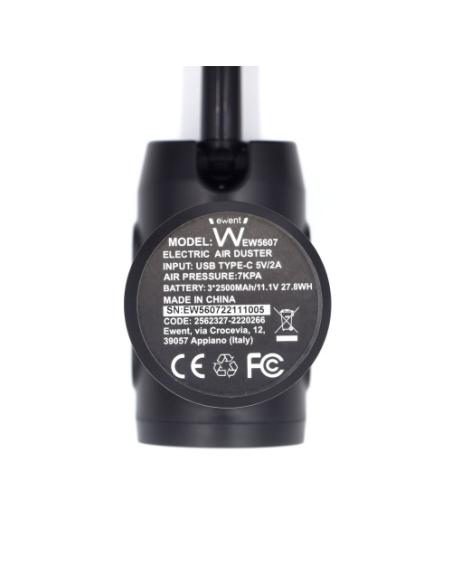 EWENT SOPLADOR DE AIRE COMPRIMIDO , RECARGABLE 7.500 mAh