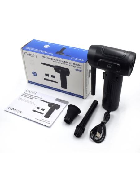 EWENT SOPLADOR DE AIRE COMPRIMIDO , RECARGABLE 7.500 mAh