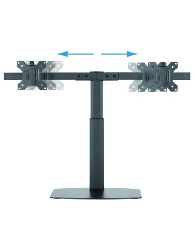 SOPORTE DE MESA MONITORTV GIRA INCLIN 2 BRAZOS 17-27 NEGRO TOOQ DB1727TN-B