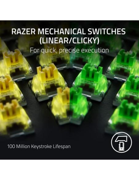 TECLADO RAZER BLACKWIDOW V4 PRO GREEN SWITCH (USA) (RZ03-04680100-R3M1)