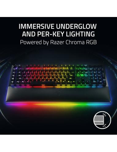 TECLADO RAZER BLACKWIDOW V4 PRO GREEN SWITCH (USA) (RZ03-04680100-R3M1)