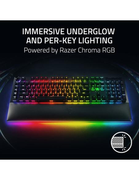 TECLADO RAZER BLACKWIDOW V4 PRO GREEN SWITCH (USA) (RZ03-04680100-R3M1)