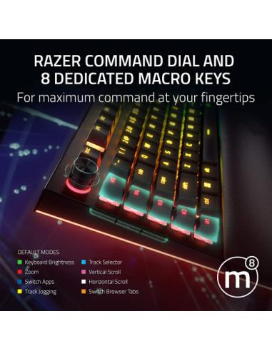 TECLADO RAZER BLACKWIDOW V4 PRO GREEN SWITCH (USA) (RZ03-04680100-R3M1)