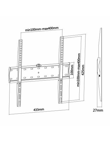 SOPORTE TV MONITOR AISENS ECO ULTRA DELGADO 40KG DE 32-55 NEGRO WT55F-013