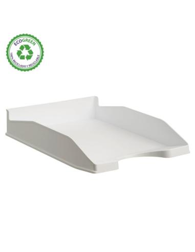 BANDEJA APILABLE ECOGREEN 100% RECICLADO Y RECICLABLE BLANCO PASTEL 345X255X60 MM ARCHIVO 2000 742 BL PS