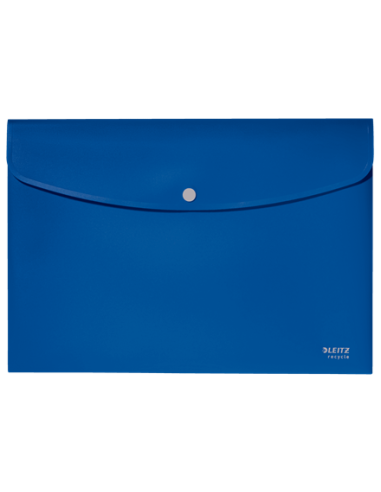 SOBRES POLIPROPILENO OPACO A4 CON BROCHE BOTON RECYCLE AZUL LEITZ 46780035