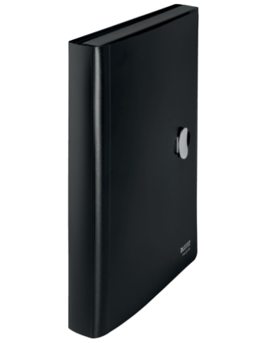 CARPETA POLIPROPILENO ACORDEON 5 POSICIONES+BOLSILLO FRONTAL BROCHE GIRATORIO A4 RECYCLE NEGRO LEITZ 46240095