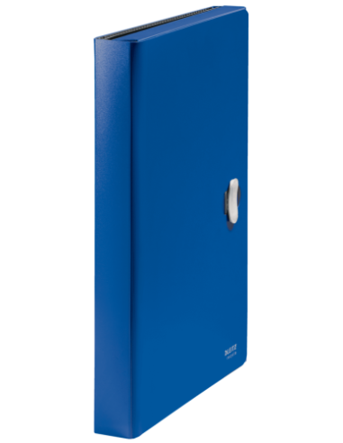 CARPETA POLIPROPILENO ACORDEON 5 POSICIONES+BOLSILLO FRONTAL BROCHE GIRATORIO A4 RECYCLE AZUL LEITZ 46240035