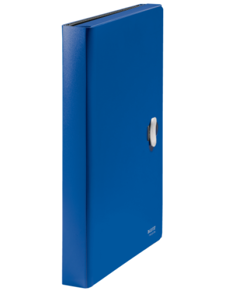 CARPETA POLIPROPILENO ACORDEON 5 POSICIONES+BOLSILLO FRONTAL BROCHE GIRATORIO A4 RECYCLE AZUL LEITZ 46240035
