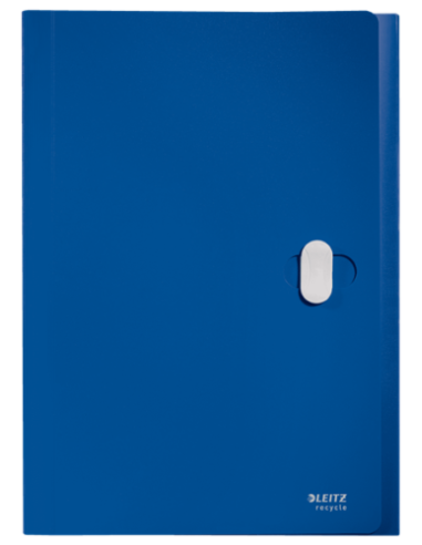 CARPETA POLIPROPILENO ACORDEON 5 POSICIONES+BOLSILLO FRONTAL BROCHE GIRATORIO A4 RECYCLE AZUL LEITZ 46240035