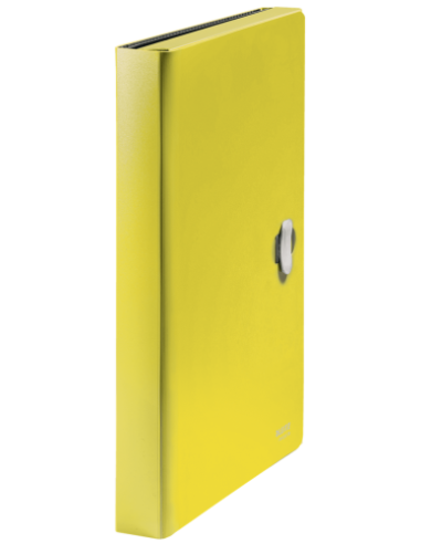 CARPETA POLIPROPILENO ACORDEON 5 POSICIONES+BOLSILLO FRONTAL BROCHE GIRATORIO A4 RECYCLE AMARILLO LEITZ 46240015