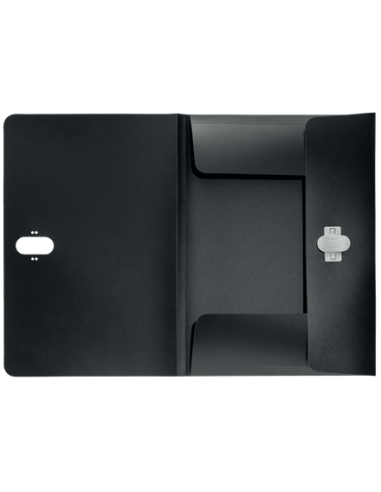 CARPETA POLIPROPILENO 3 SOLAPAS Y CIERRE BROCHE GIRATORIO A4 RECYCLE NEGRO LEITZ 46220095