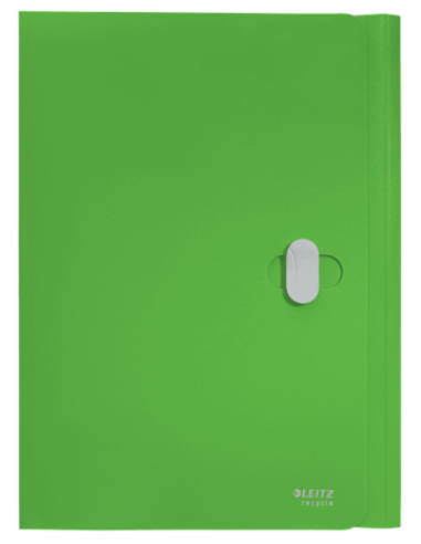 CARPETA POLIPROPILENO 3 SOLAPAS Y CIERRE BROCHE GIRATORIO A4 RECYCLE VERDE LEITZ 46220055