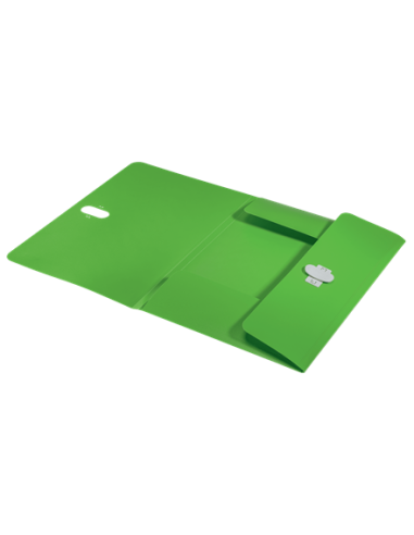 CARPETA POLIPROPILENO 3 SOLAPAS Y CIERRE BROCHE GIRATORIO A4 RECYCLE VERDE LEITZ 46220055