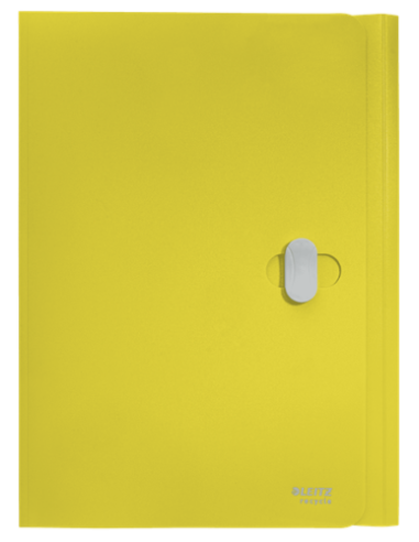 CARPETA POLIPROPILENO 3 SOLAPAS Y CIERRE BROCHE GIRATORIO A4 RECYCLE AMARILLO LEITZ 46220015