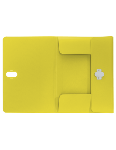 CARPETA POLIPROPILENO 3 SOLAPAS Y CIERRE BROCHE GIRATORIO A4 RECYCLE AMARILLO LEITZ 46220015