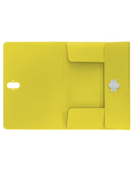 CARPETA POLIPROPILENO 3 SOLAPAS Y CIERRE BROCHE GIRATORIO A4 RECYCLE AMARILLO LEITZ 46220015