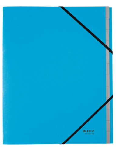 CARPETA CLASIFICADORA DE CARTON 12 POSICIONES A4 RECYCLE 100% AZUL LEITZ 39150035