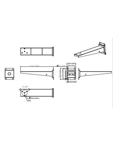 (3012) DAHUA SOPORTE PARA MONTAJE EN PARED DE ACERO, HASTA 30KG