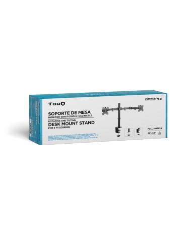 SOPORTE DE MESA MONITOR GIRA INCLI 2BRAZO 13-32 NEGRO TOOQ DB1232TN-B